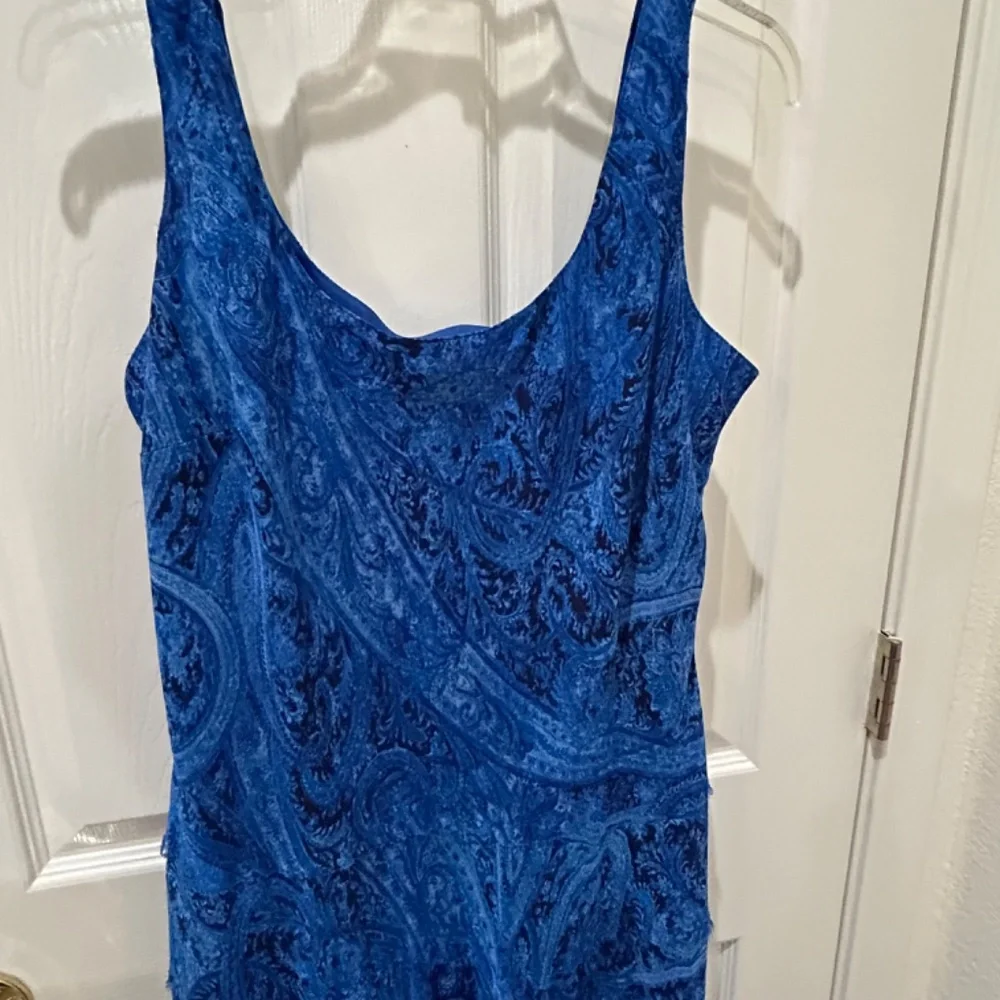 Jones Maxi Dress Womens 16 Blue Tiered Boho Party Dress - Picture 2 of 6
